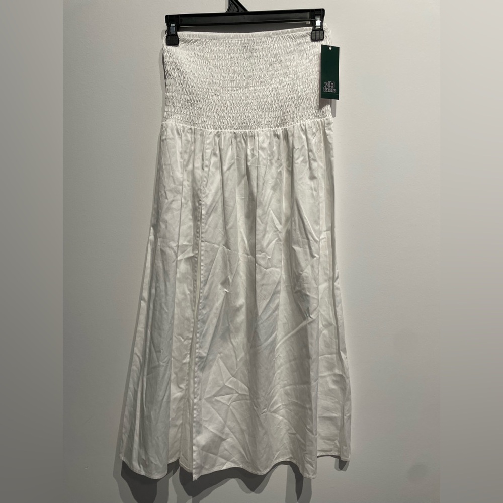 Wild Fable Women's Smocked Waist Maxi Skirt White Size XXS NWT - Picture 1 of 7